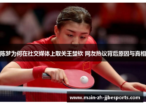 陈梦为何在社交媒体上取关王楚钦 网友热议背后原因与真相